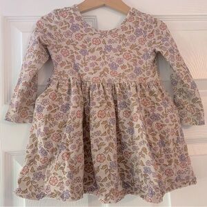 Quince floral toddler girls skater pocket dress 2t